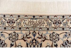Tappeto Nain 6la Medaglione Floreale Avorio Blu 252x356 Cm
