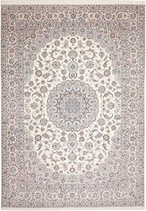 Tappeto Nain 6la Medaglione Floreale Avorio Blu 252x356 Cm