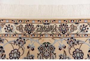 Tappeto Nain 6la Medaglione Floreale Azzurro Avorio 207x254 Cm