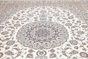 Tappeto Nain 6la Medaglione Floreale Avorio Blu 252x356 Cm