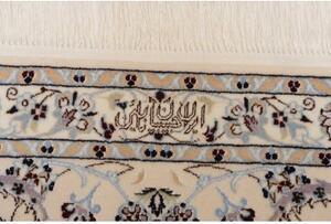 Tappeto Nain 6la Medaglione Floreale Avorio Blu 212x315 Cm