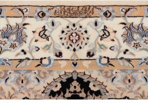 Tappeto Nain 6la Medaglione Floreale Blu Scuro Avorio 126x175 Cm