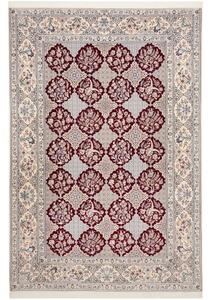 Tappeto Nain 6la Stilizzato Bordeaux Avorio 206x308 Cm