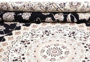Tappeto Nain 6la Medaglione Floreale Avorio Nero 259x310 Cm
