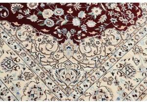 Tappeto Nain 6la Medaglione Floreale Borgogna Avorio 155x235 Cm