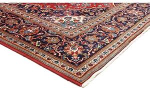 Tappeto Ardakan Medaglione Floreale Rosso Blu Scuro 197x299 Cm