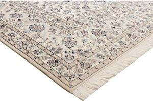 Tappeto Nain 6la Medaglione Floreale Blu Scuro Avorio 253x353 Cm