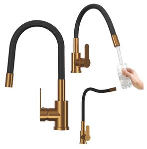 Granitan | GRADO PLUS - Rubinetto da cucina - Bocca flessibile - Oro - Miscelatore da cucina