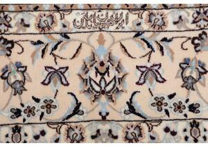 Tappeto Nain 6la Medaglione Floreale Avorio Blu Scuro Quadrato 172x170 Cm