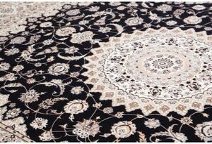 Tappeto Nain 6la Medaglione Floreale Avorio Nero 259x310 Cm