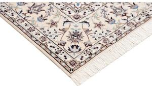 Tappeto Nain 6la Medaglione Floreale Avorio Blu Scuro Quadrato 172x170 Cm