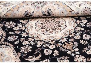 Tappeto Nain 6la Medaglione Floreale Blu Scuro Avorio 126x175 Cm