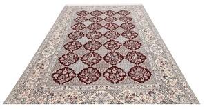 Tappeto Nain 6la Stilizzato Bordeaux Avorio 206x308 Cm