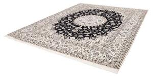Tappeto Nain 6la Medaglione Floreale Avorio Nero 259x310 Cm
