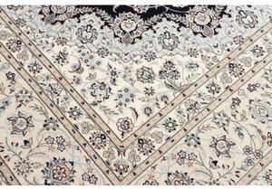 Tappeto Nain 6la Medaglione Floreale Blu Scuro Avorio 253x353 Cm