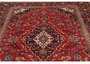 Tappeto Ardakan Medaglione Floreale Rosso Blu Scuro 197x299 Cm