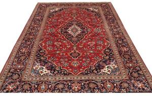 Tappeto Ardakan Medaglione Floreale Rosso Blu Scuro 197x299 Cm