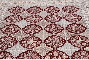 Tappeto Nain 6la Stilizzato Bordeaux Avorio 206x308 Cm