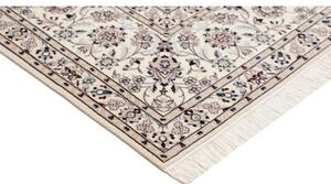 Tappeto Nain 6la Medaglione Floreale Avorio Nero 259x310 Cm