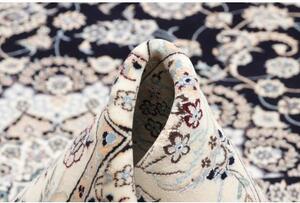 Tappeto Nain 6la Medaglione Floreale Blu Scuro Avorio 253x353 Cm