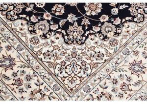 Tappeto Nain 6la Medaglione Floreale Blu Scuro Avorio 148x223 Cm