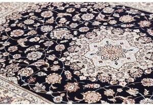 Tappeto Nain 6la Medaglione Floreale Blu Scuro Avorio 148x223 Cm