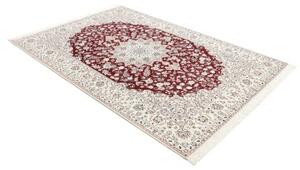 Tappeto Nain 6la Medaglione Floreale Borgogna Avorio 155x235 Cm
