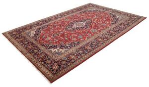 Tappeto Ardakan Medaglione Floreale Rosso Blu Scuro 197x299 Cm