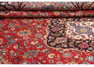 Tappeto Ardakan Medaglione Floreale Rosso Blu Scuro 273x385 Cm