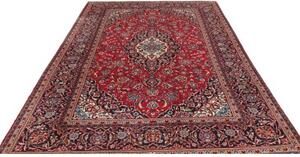 Tappeto Ardakan Medaglione Floreale Rosso Blu Scuro 200x312 Cm