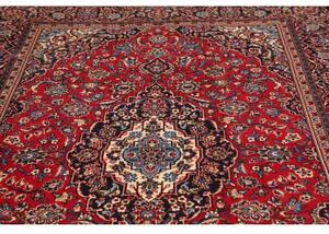 Tappeto Ardakan Medaglione Floreale Rosso Blu Scuro 200x312 Cm
