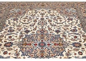 Tappeto Kashan Medaglione Floreale Beige Blu 200x295 Cm