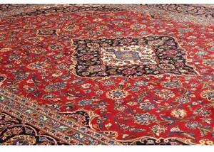 Tappeto Ardakan Medaglione Floreale Rosso Blu Scuro 273x385 Cm