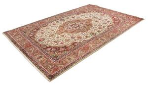 Tappeto Tabriz Stilizzato Avorio Rosso Mattone 198x300 Cm