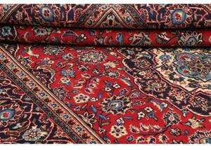 Tappeto Ardakan Medaglione Floreale Rosso Blu Scuro 200x312 Cm