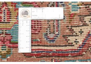 Tappeto Tabriz Stilizzato Avorio Rosso Mattone 198x300 Cm