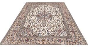 Tappeto Kashan Medaglione Floreale Beige Blu 200x295 Cm