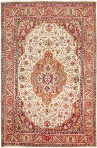 Tappeto Tabriz Stilizzato Avorio Rosso Mattone 198x300 Cm