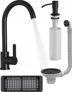 Granitan | PRESTIGE PLUS - Rubinetto da cucina - Orientabile a 360° - Nero - Caratteristiche: cartuccia in Vetroceramica