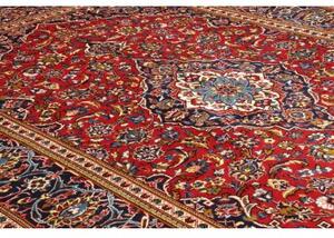 Tappeto Ardakan Medaglione Floreale Rosso Blu Scuro 200x303 Cm