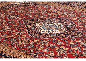 Tappeto Ardakan Medaglione Floreale Rosso Blu Scuro 200x295 Cm