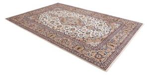 Tappeto Kashan Medaglione Floreale Avorio Blu 200x300 Cm