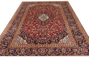 Tappeto Ardakan Medaglione Floreale Rosso Blu Scuro 200x295 Cm