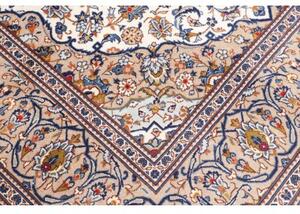 Tappeto Kashan Medaglione Floreale Avorio Blu 200x300 Cm