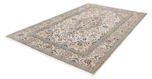 Tappeto Kashan Medaglione Floreale Avorio Blu Notte 200x298 Cm