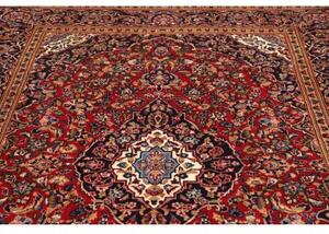 Tappeto Ardakan Medaglione Floreale Rosso Blu Scuro 200x295 Cm