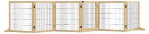 PawHut Recinzione per animali domestici Recinzione per cani, in pino, pieghevole 432 x 36 x 70 cm, Legno