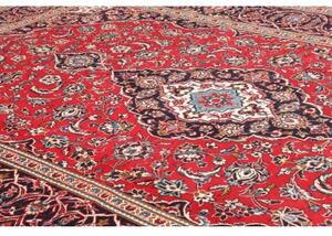 Tappeto Ardakan Medaglione Floreale Rosso Blu Scuro 296x398 Cm