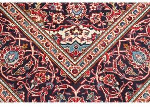 Tappeto Ardakan Medaglione Floreale Rosso Blu Scuro 296x398 Cm