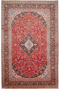 Tappeto Ardakan Medaglione Floreale Rosso Blu Scuro 245x380 Cm